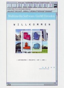 Grafik der ersten Website der Multimedia Software GmbH Dresden 1996